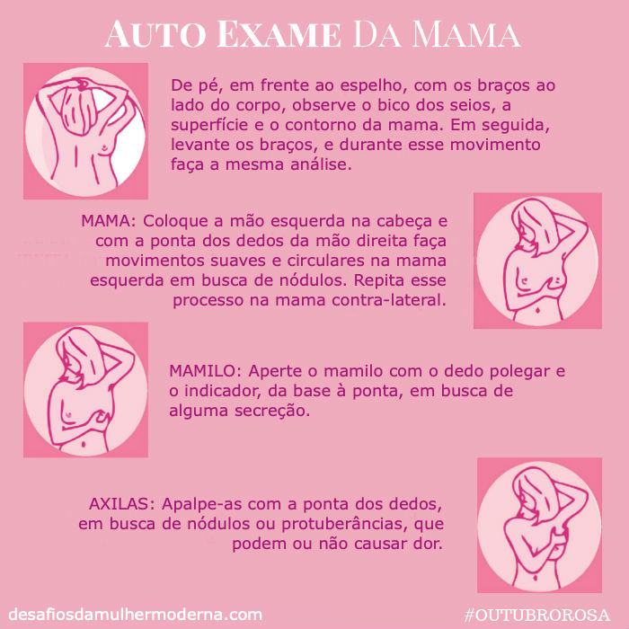 Auto exame da Mama blog - Sintomas, Diagnóstico e Tratamento do Câncer de Mama